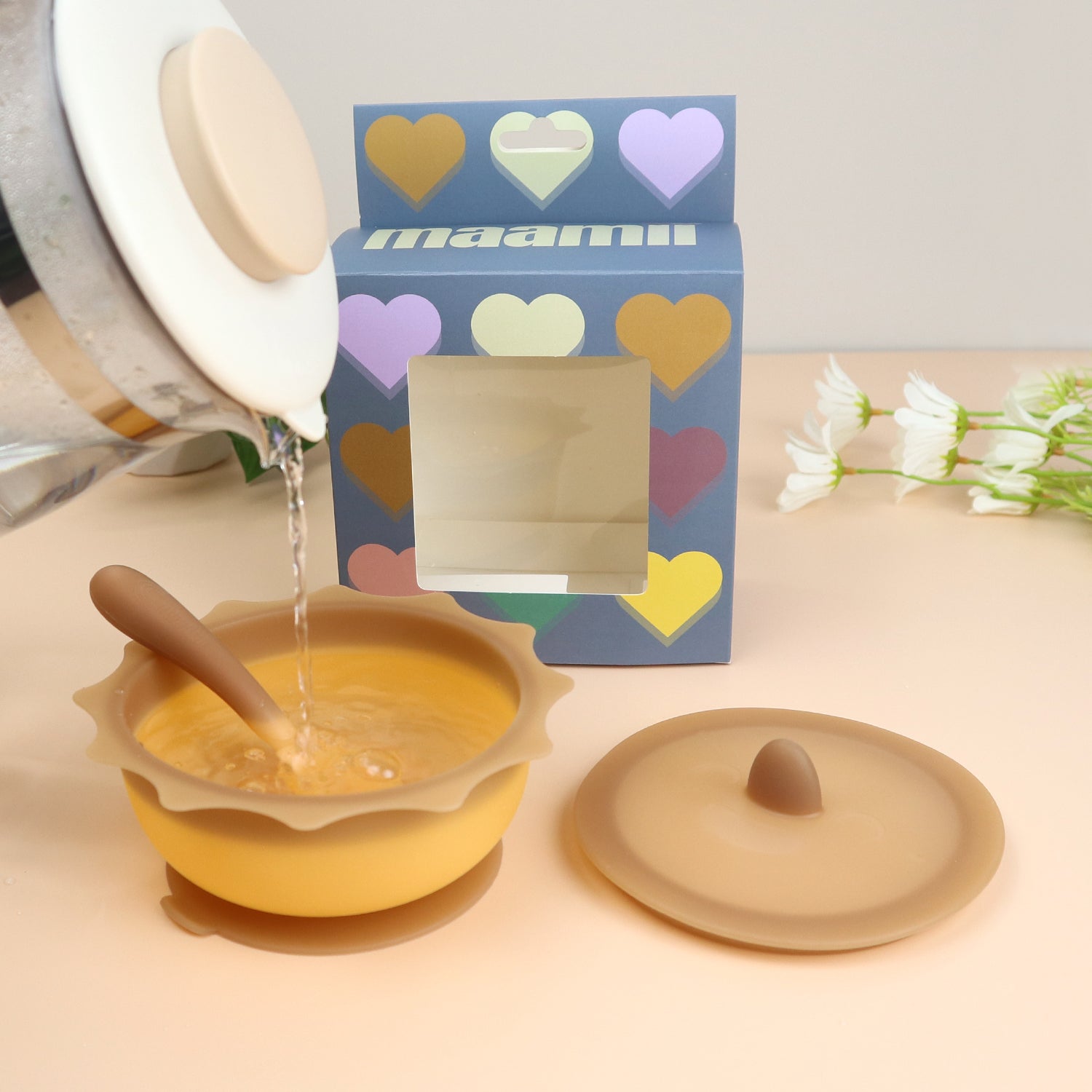 Bol pour enfants en silicone 'MagicBowl' - avec fonction thermique